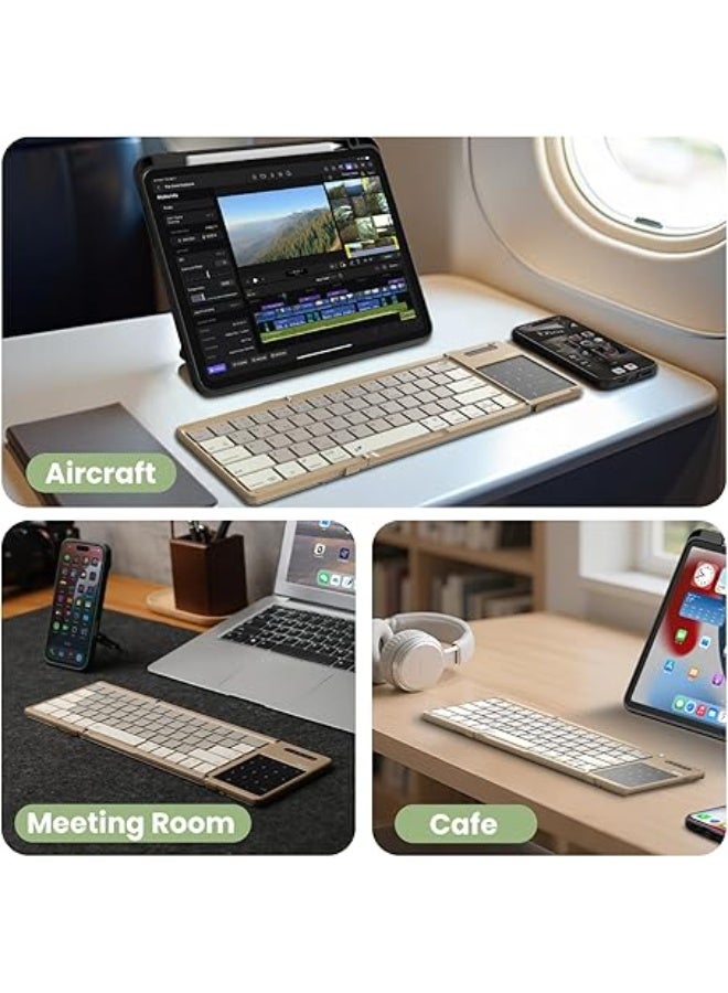 نيلكين لوحة مفاتيح قابلة للطي Nillkin Cube Pocket مع لوحة أرقام تعمل باللمس للاجتماعات والسفر للأجهزة اللوحية والهواتف المحمولة وأجهزة الكمبيوتر المحمولة، لوحة مفاتيح كاملة الحجم (صغيرة) - Image 2